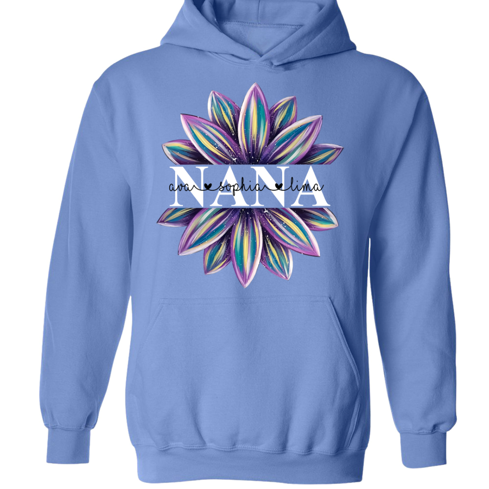 Personalized grandma and grandkids flower trend Hoodie