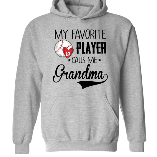 Personalized my favorite player call me grandma Hoodie