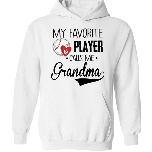 Personalized my favorite player call me grandma Hoodie