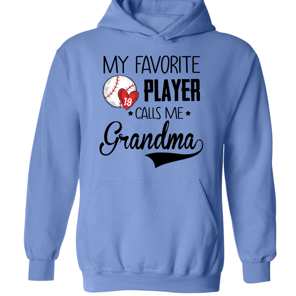 Personalized my favorite player call me grandma Hoodie