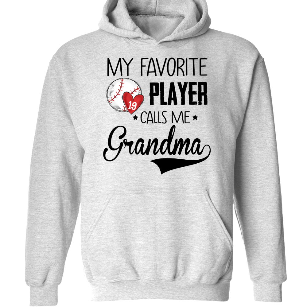 Personalized my favorite player call me grandma Hoodie