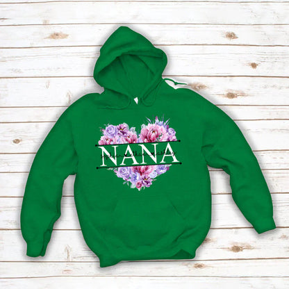 Pink Purple Flower Mimi And Grandkids CTH01 Hoodie