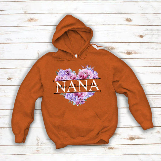 Pink Purple Flower Mimi And Grandkids CTH01 Hoodie