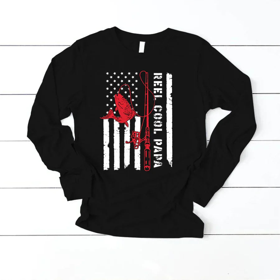 Reel Cool Papa, American Flag, Papa VTN221125 Longsleeve