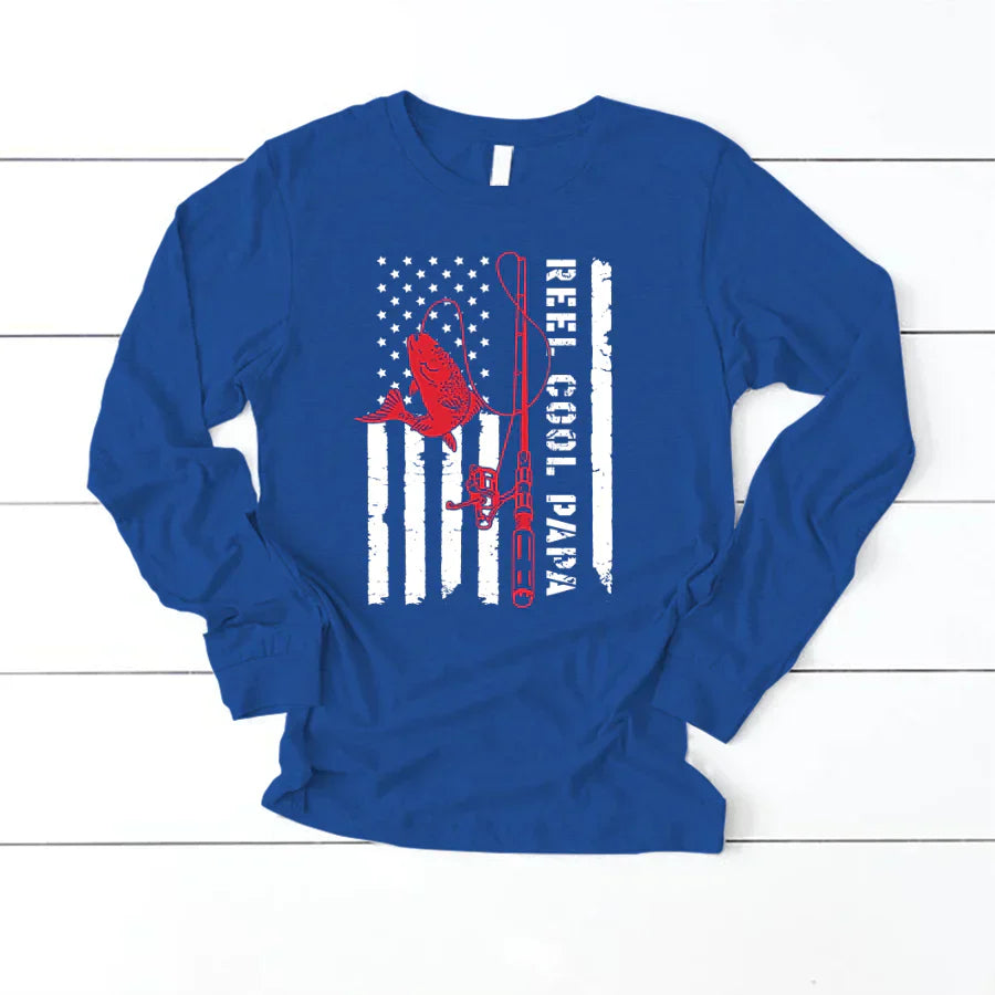 Reel Cool Papa, American Flag, Papa VTN221125 Longsleeve