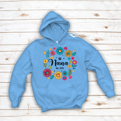 Retro Flower Nana Custom Nana And Est Year Shirt