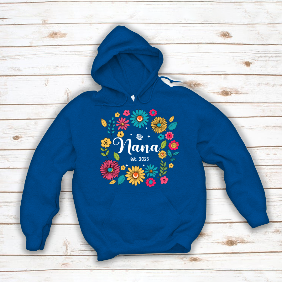 Retro Flower Nana Custom Nana And Est Year Shirt