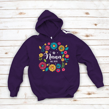 Retro Flower Nana Custom Nana And Est Year Shirt