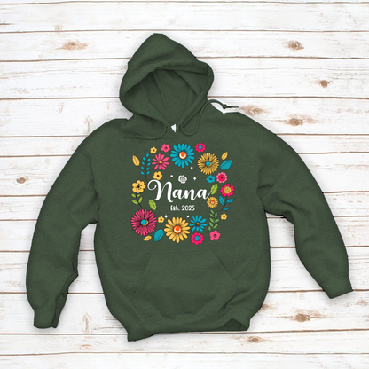 Retro Flower Nana Custom Nana And Est Year Shirt