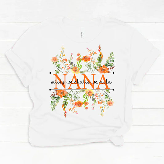 Summer Flowers Nana And Grandkids CTH01 Classic Canvas
