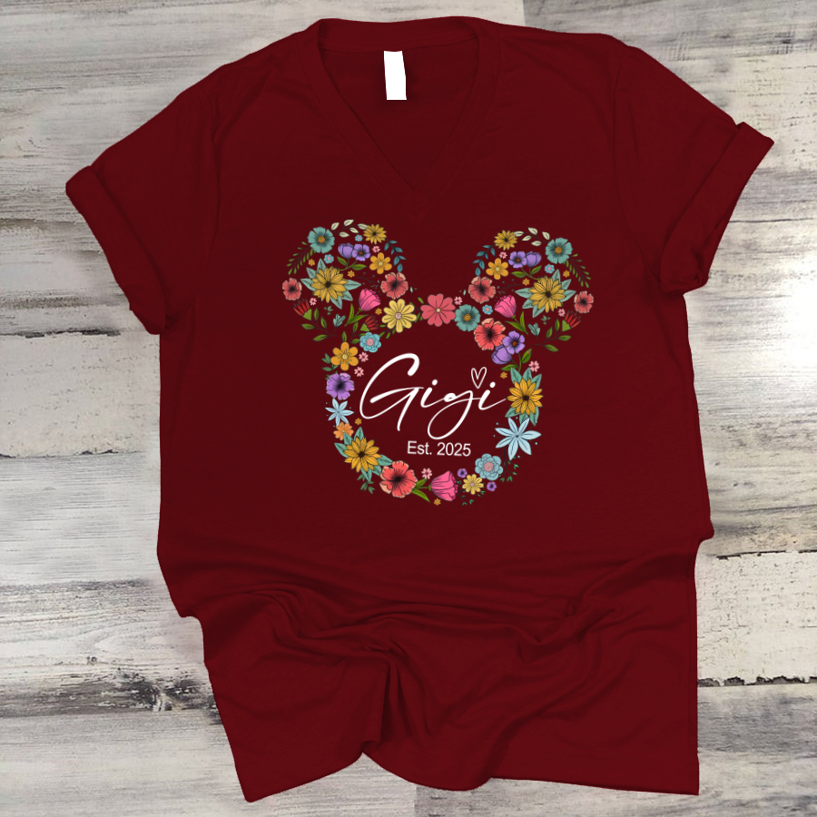 Test Custom Gigi Floral Mother's Day Gift Shirt