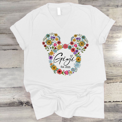 Test Custom Gigi Floral Mother's Day Gift Shirt