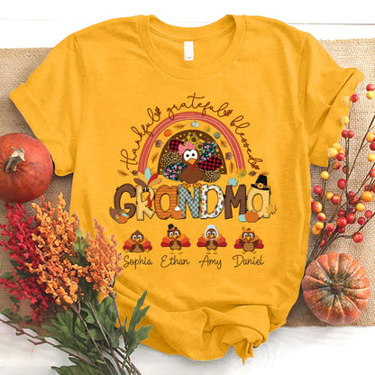 Thankful Grateful Blessed Grandma Turkey CTL01 T-Shirt