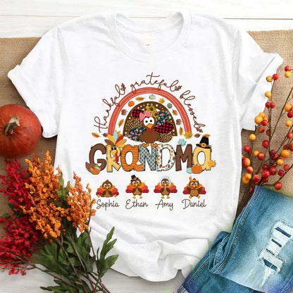 Thankful Grateful Blessed Grandma Turkey CTL01 T-Shirt