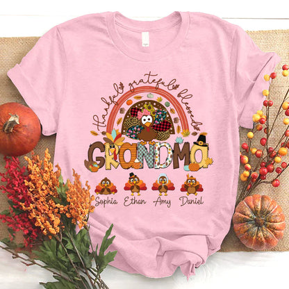 Thankful Grateful Blessed Grandma Turkey CTL01 T-Shirt