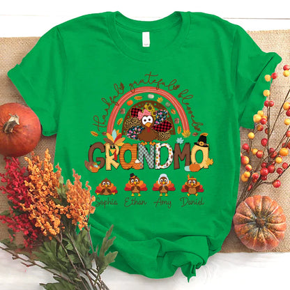 Thankful Grateful Blessed Grandma Turkey CTL01 T-Shirt