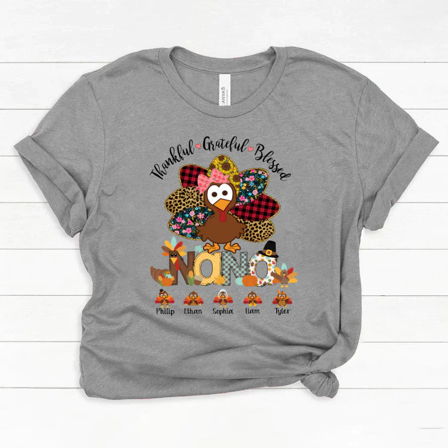 Thankful Greatful Blessed Nana Turkey 2022 Classic Canvas