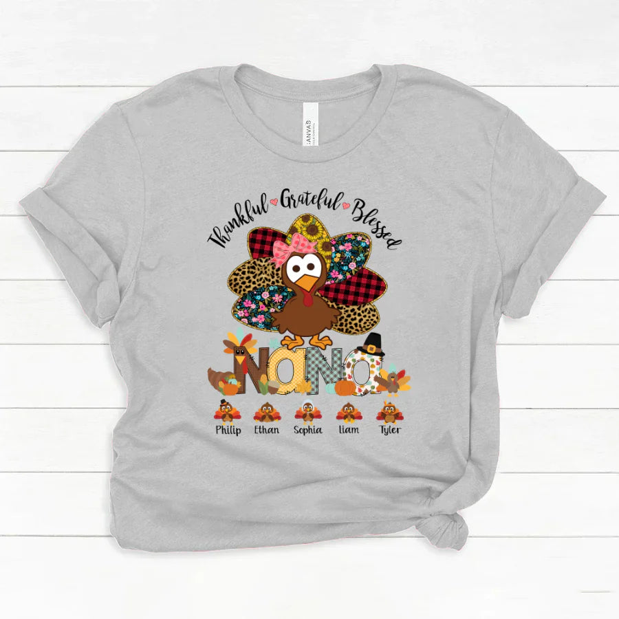 Thankful Greatful Blessed Nana Turkey 2022 Classic Canvas