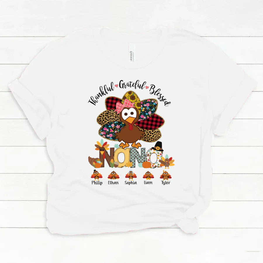 Thankful Greatful Blessed Nana Turkey 2022 Classic Canvas