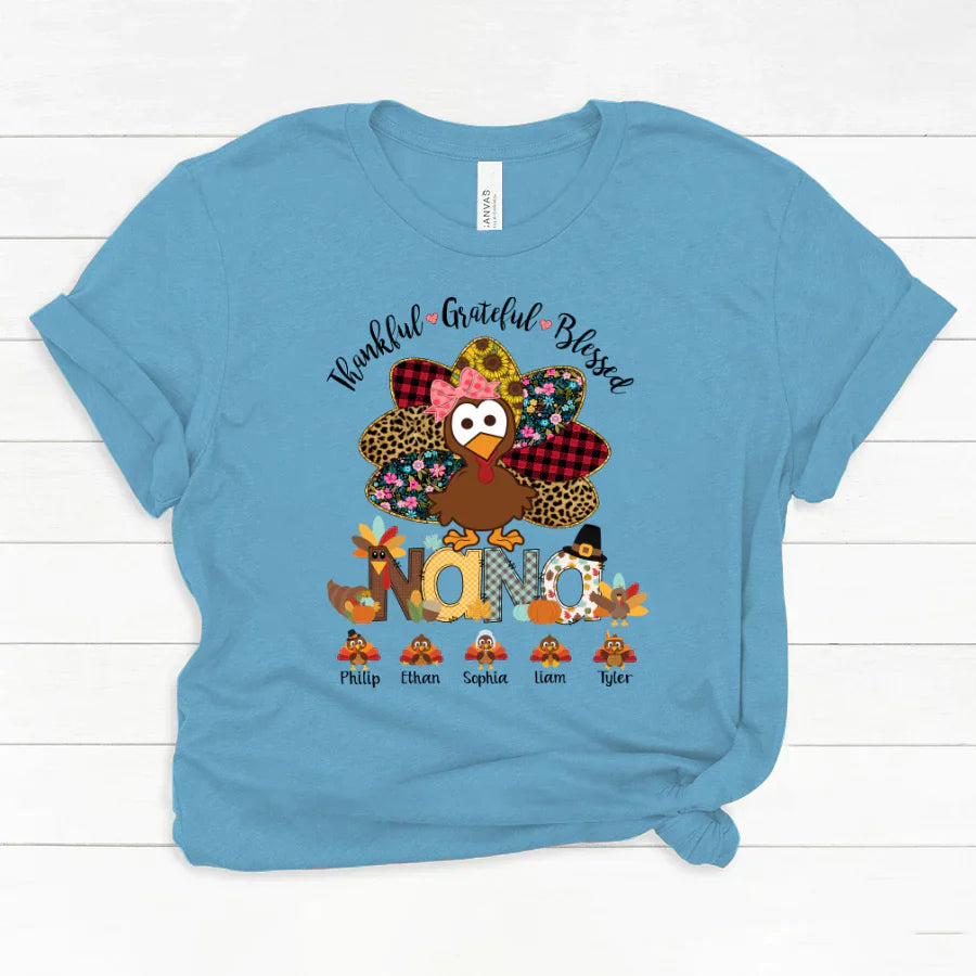 Thankful Greatful Blessed Nana Turkey 2022 Classic Canvas
