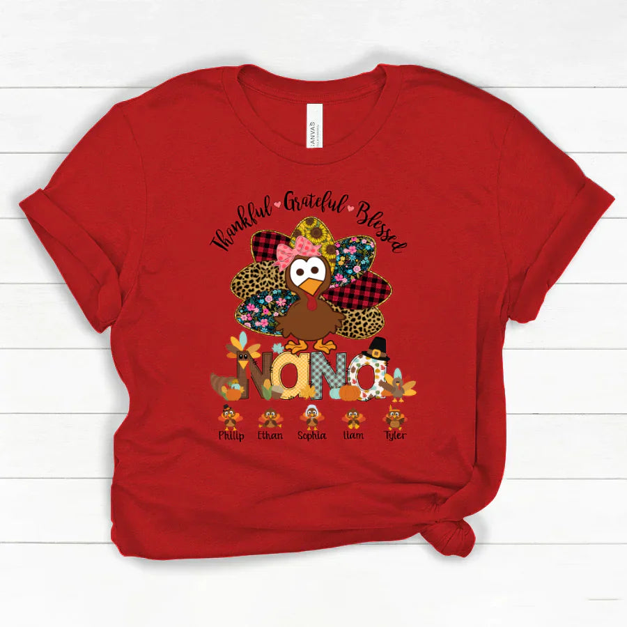 Thankful Greatful Blessed Nana Turkey 2022 Classic Canvas
