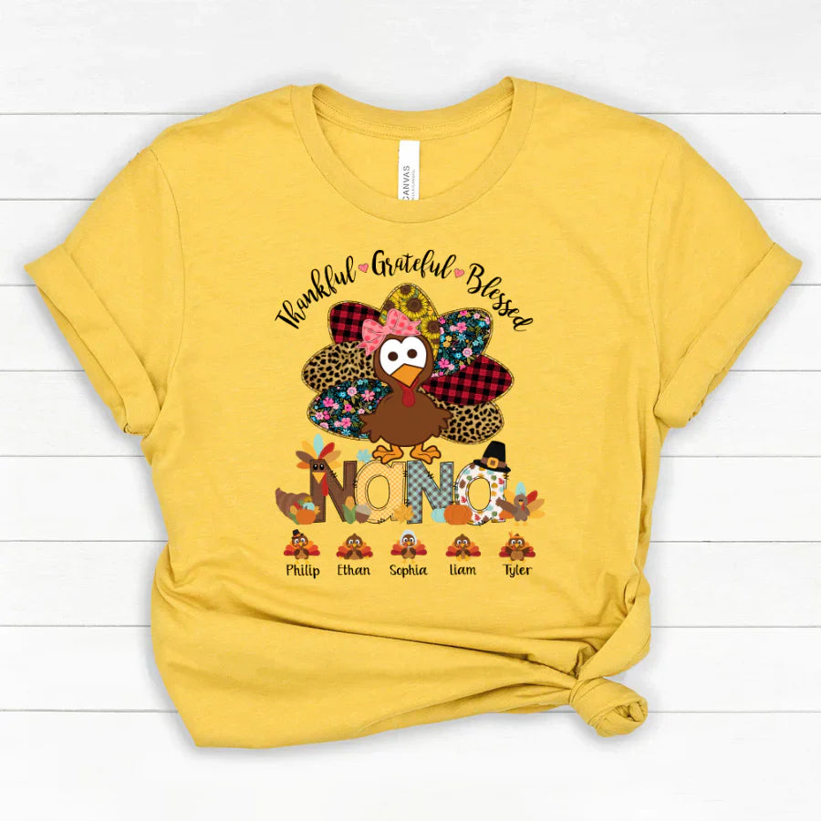 Thankful Greatful Blessed Nana Turkey 2022 Classic Canvas
