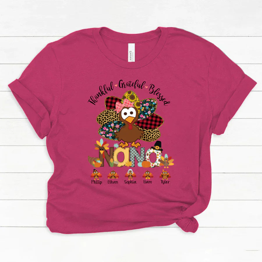 Thankful Greatful Blessed Nana Turkey 2022 Classic Canvas