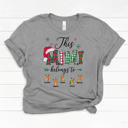 This Mimi Belongs to Christmas Reindeer Classic Canvas