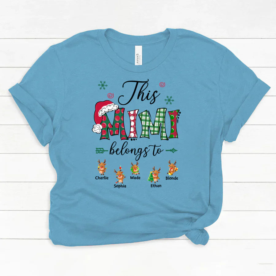 This Mimi Belongs to Christmas Reindeer Classic Canvas