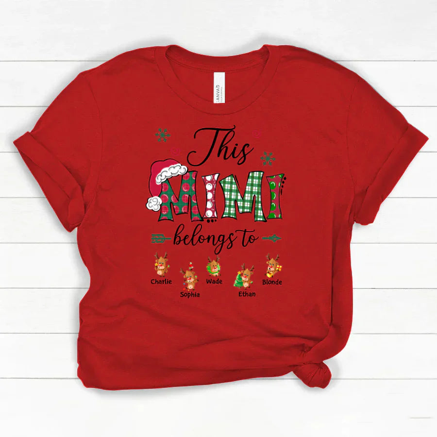 This Mimi Belongs to Christmas Reindeer Classic Canvas