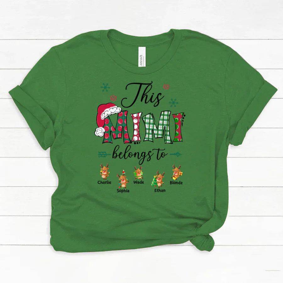This Mimi Belongs to Christmas Reindeer Classic Canvas