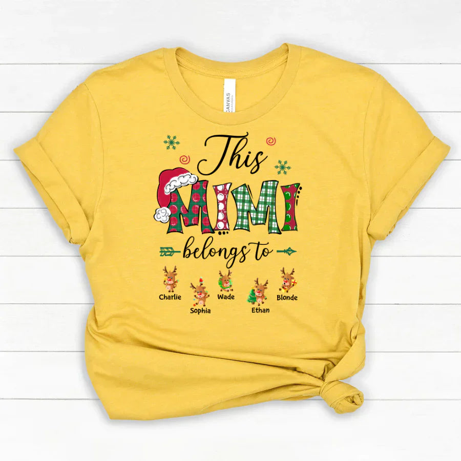 This Mimi Belongs to Christmas Reindeer Classic Canvas