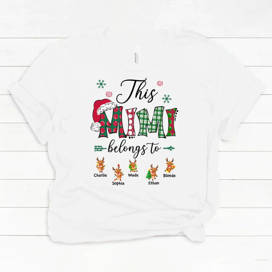 This Mimi Belongs to Christmas Reindeer Classic Canvas