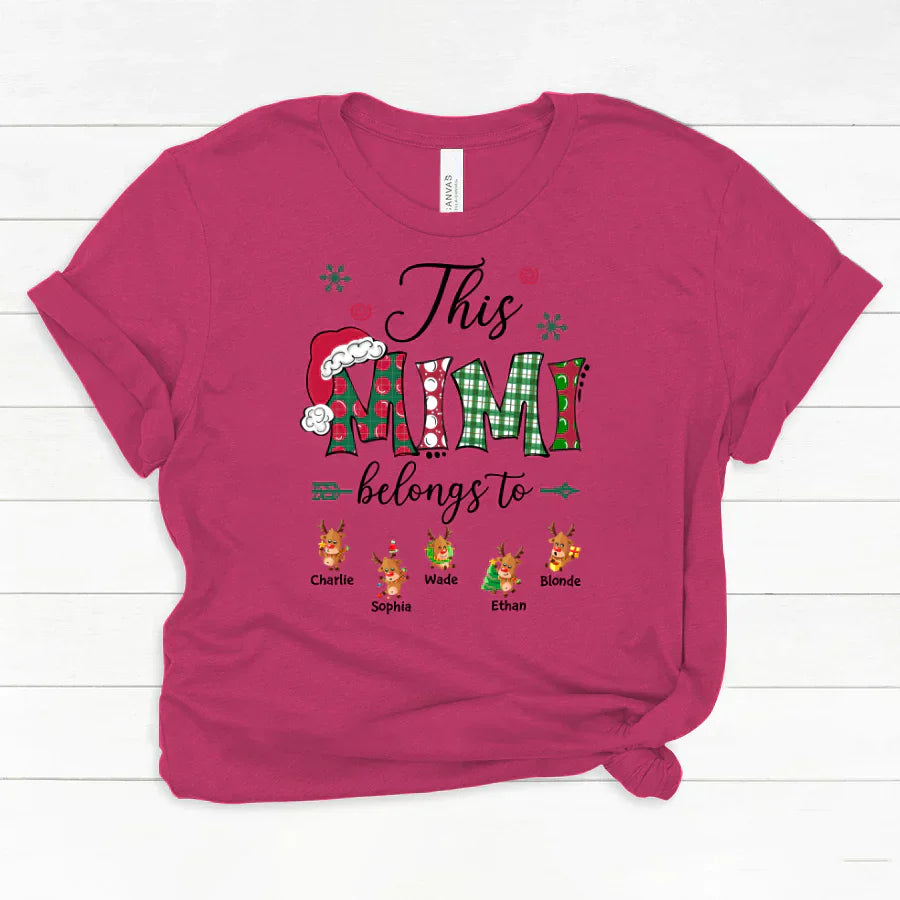 This Mimi Belongs to Christmas Reindeer Classic Canvas