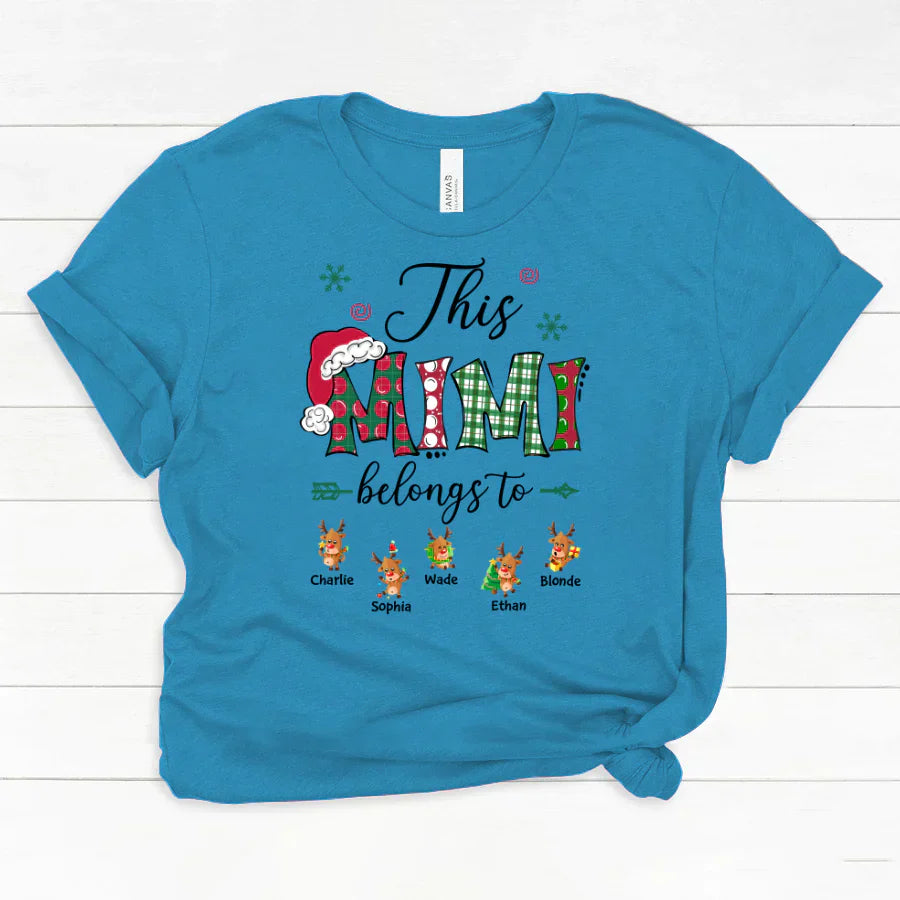 This Mimi Belongs to Christmas Reindeer Classic Canvas