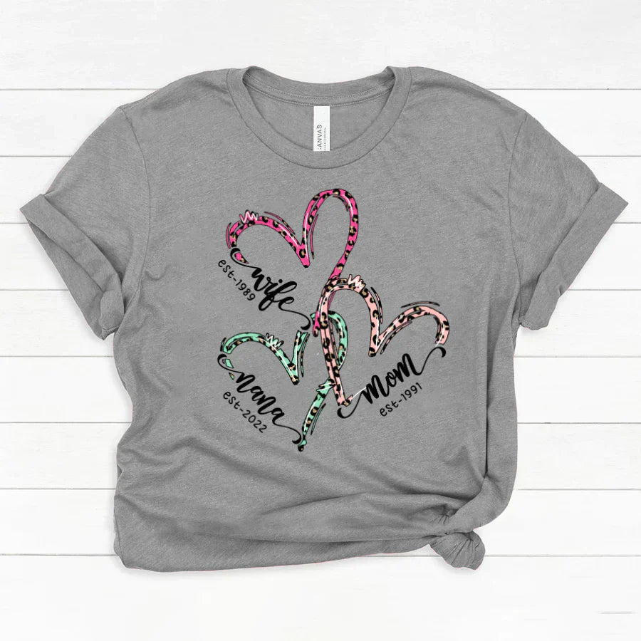 Wife Mom Grandma Heart VT2212001 Classic Canvas