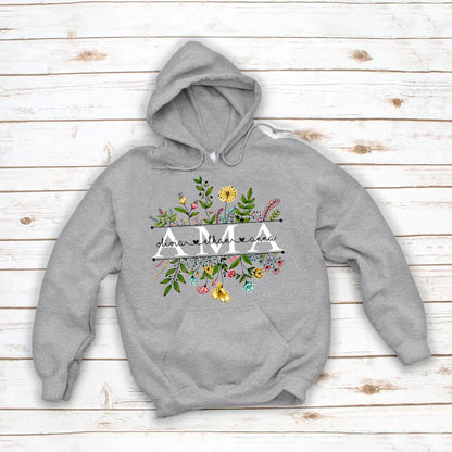 Wildflowers Ama And Grandkids Hoodie
