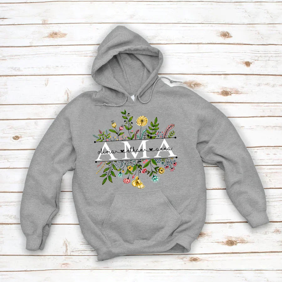 Wildflowers Ama And Grandkids Hoodie