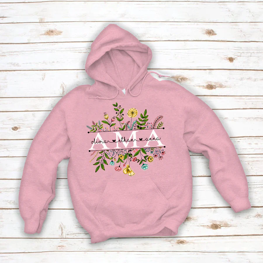Wildflowers Ama And Grandkids Hoodie