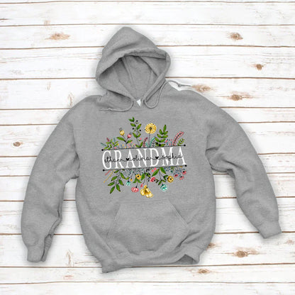 Wildflowers Grandma And Grandkids Hoodie