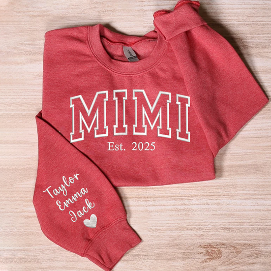 Mimi Est Embroidered And Grandkids Sweatshirt
