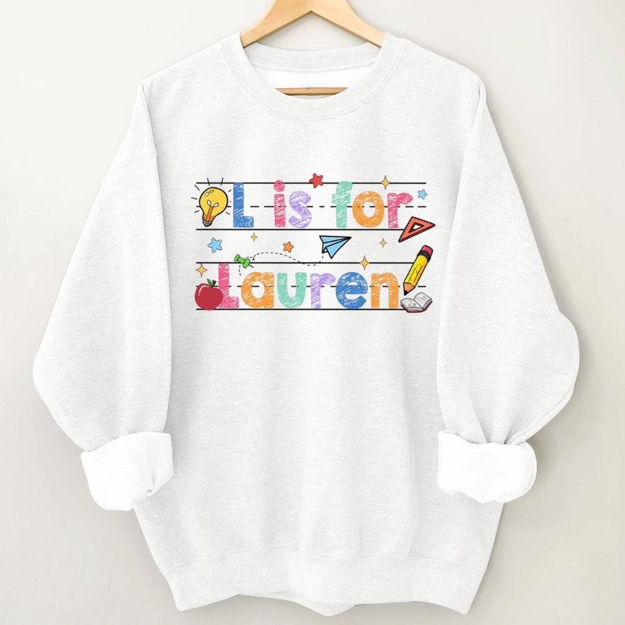 Custom Name First Day Of School, Kids/Teacher Back To School