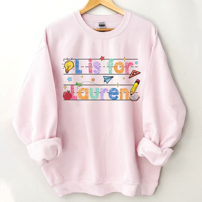 Custom Name First Day Of School, Kids/Teacher Back To School