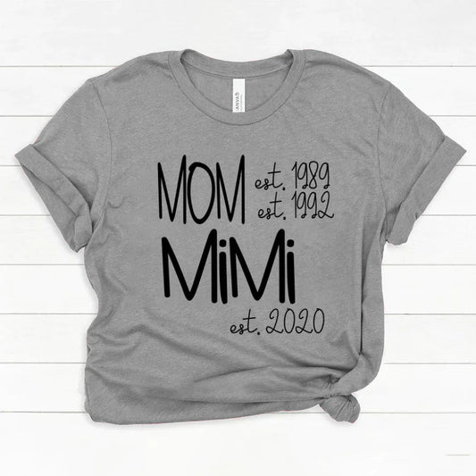Custom Mom Grandma Est, Custom Mom Shirt, Grandma Shirt, Mom Mimi Aunt Shirt, New Grandma Shirt, Gift For Grandma Valentine's Day, Mother's Day VTN221125 Classic Canvas