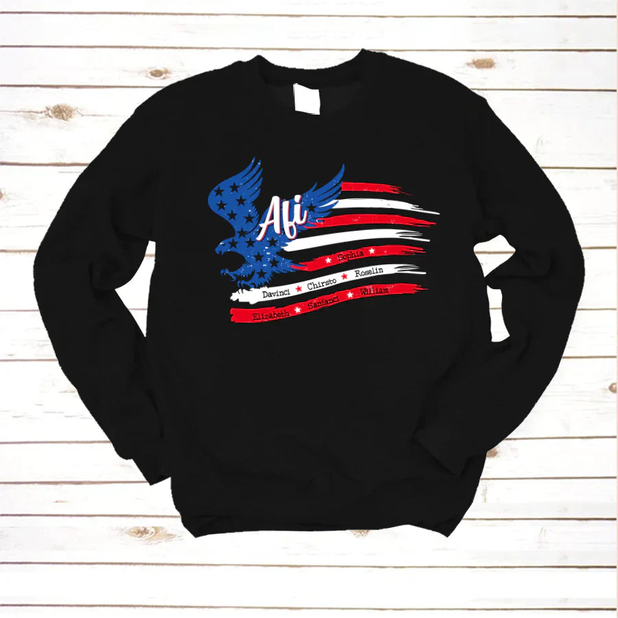 Afi With Grandkids Names 4th Of July CTL94 Sweatshirt