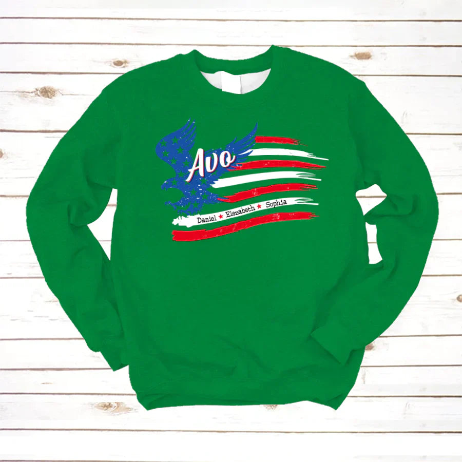 Avo With Grandkids Names 4th Of July CTL94 Sweatshirt