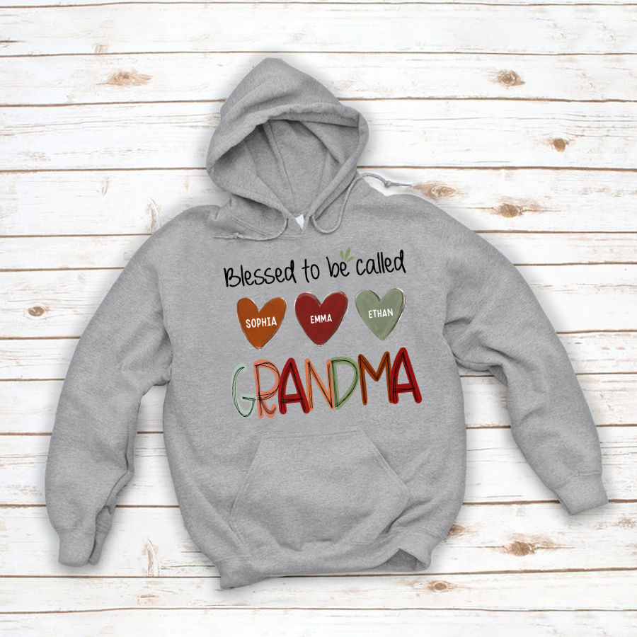 Blessed To Be Called Nana  And Kids  Autumn Fall CL01 Hoodie