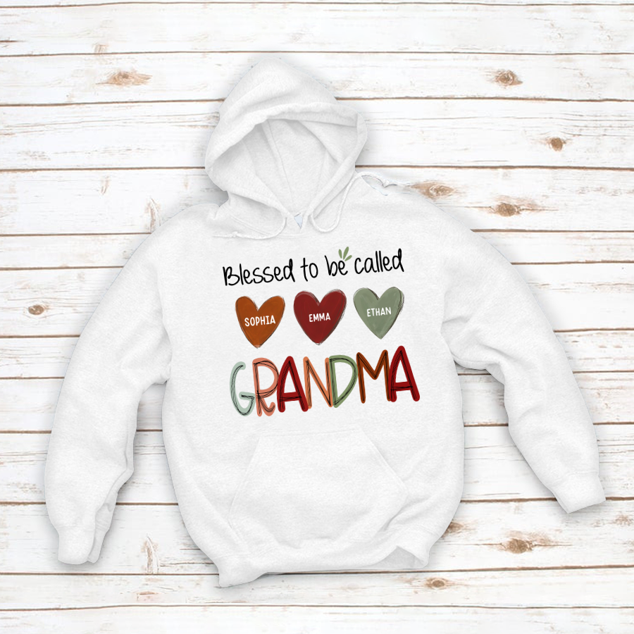 Blessed To Be Called Nana  And Kids  Autumn Fall CL01 Hoodie