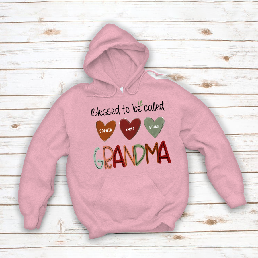 Blessed To Be Called Nana  And Kids  Autumn Fall CL01 Hoodie