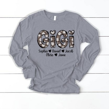 Daisy Leopard Gigi Custom Gigi and Kids Mothers Day Gift Shirt